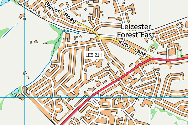 LE9 2JH map - OS VectorMap District (Ordnance Survey)