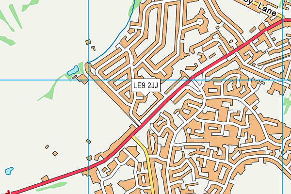 LE9 2JJ map - OS VectorMap District (Ordnance Survey)