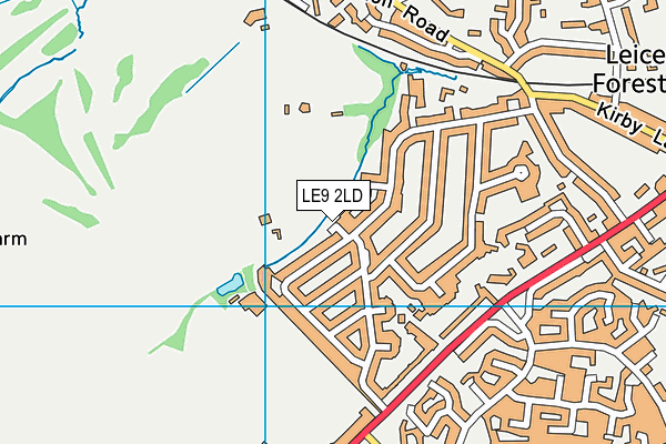 LE9 2LD map - OS VectorMap District (Ordnance Survey)