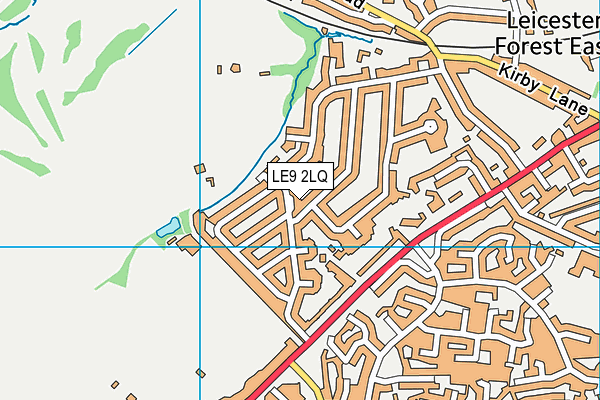 LE9 2LQ map - OS VectorMap District (Ordnance Survey)