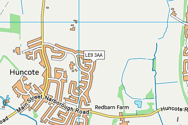 LE9 3AA map - OS VectorMap District (Ordnance Survey)