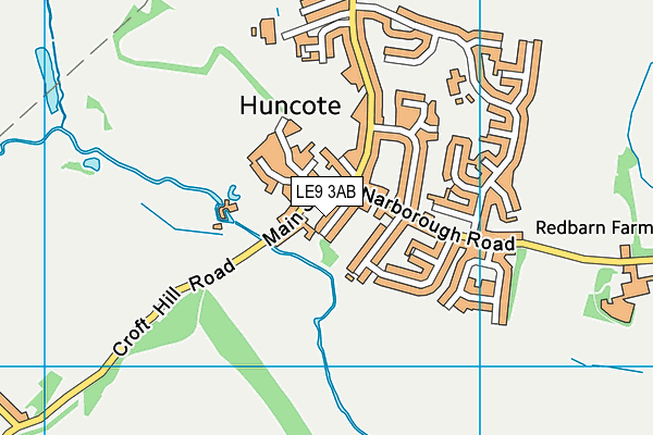 LE9 3AB map - OS VectorMap District (Ordnance Survey)