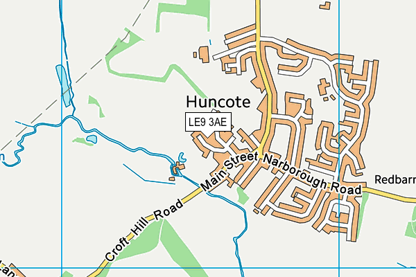 LE9 3AE map - OS VectorMap District (Ordnance Survey)