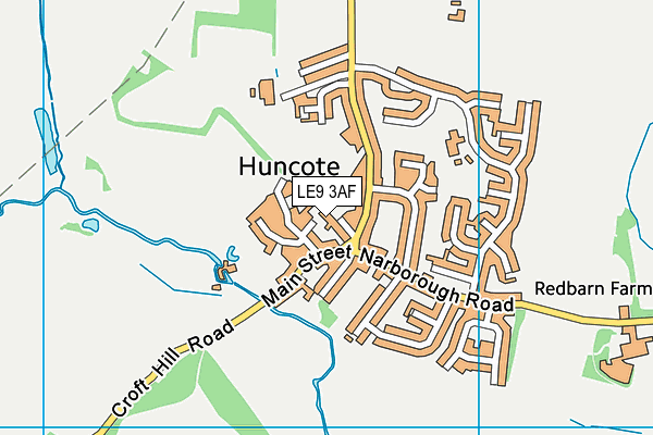 LE9 3AF map - OS VectorMap District (Ordnance Survey)