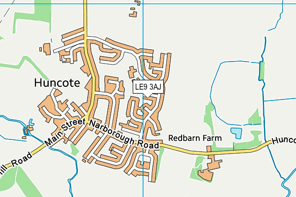 LE9 3AJ map - OS VectorMap District (Ordnance Survey)