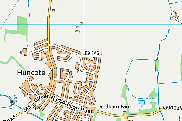 LE9 3AS map - OS VectorMap District (Ordnance Survey)