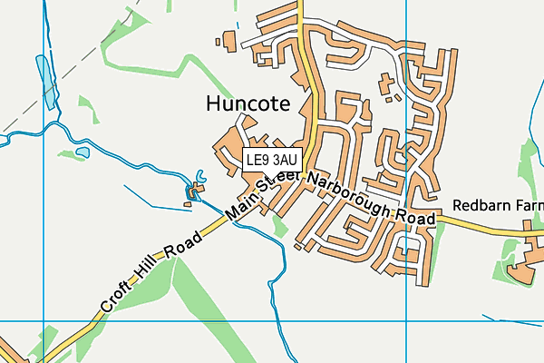 LE9 3AU map - OS VectorMap District (Ordnance Survey)