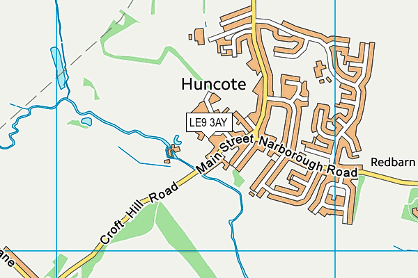 LE9 3AY map - OS VectorMap District (Ordnance Survey)