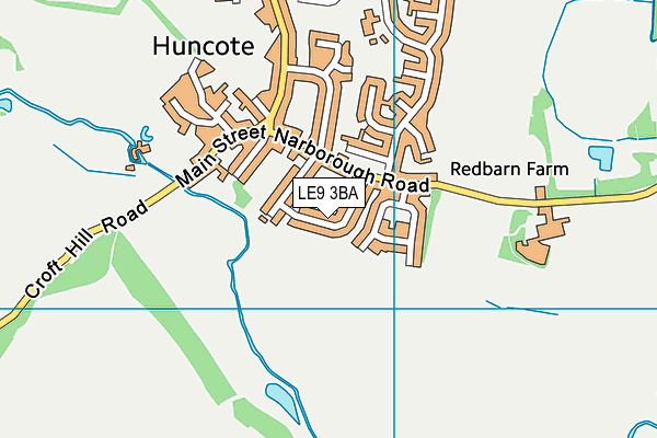 LE9 3BA map - OS VectorMap District (Ordnance Survey)