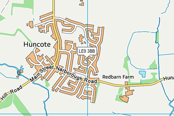 LE9 3BB map - OS VectorMap District (Ordnance Survey)