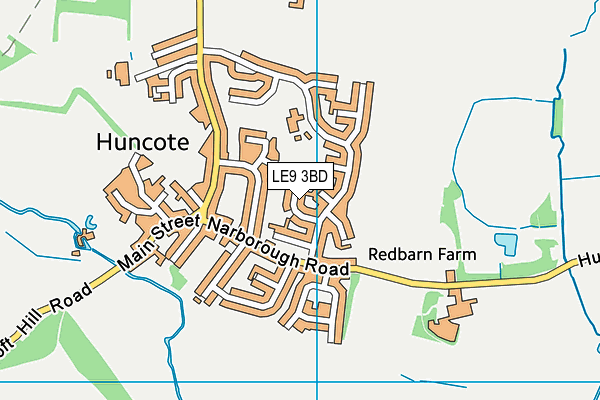 LE9 3BD map - OS VectorMap District (Ordnance Survey)