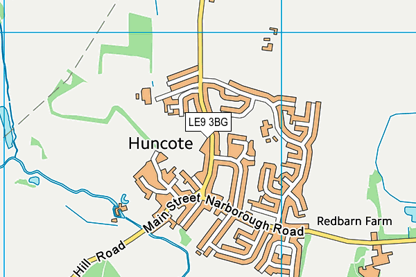 LE9 3BG map - OS VectorMap District (Ordnance Survey)