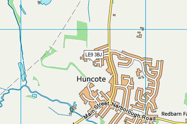 Huncote Sports Field map (LE9 3BJ) - OS VectorMap District (Ordnance Survey)