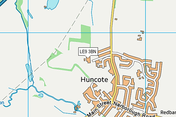 Huncote Leisure Centre map (LE9 3BN) - OS VectorMap District (Ordnance Survey)