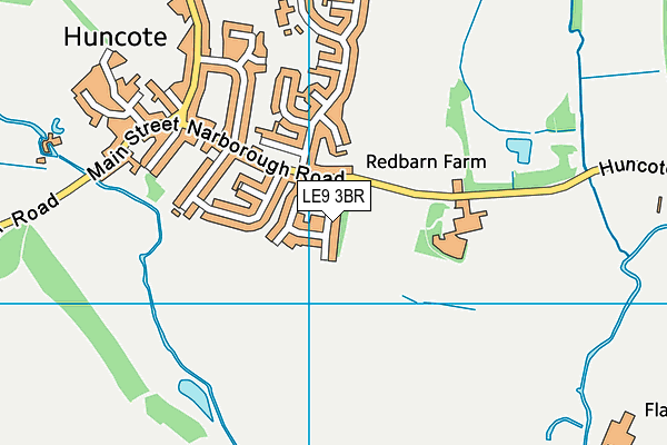 LE9 3BR map - OS VectorMap District (Ordnance Survey)