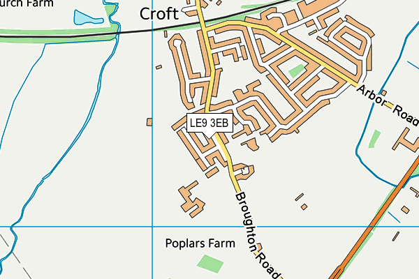 LE9 3EB map - OS VectorMap District (Ordnance Survey)