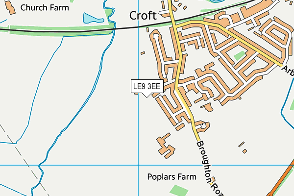 LE9 3EE map - OS VectorMap District (Ordnance Survey)