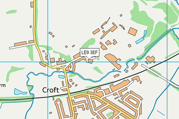 LE9 3EF map - OS VectorMap District (Ordnance Survey)