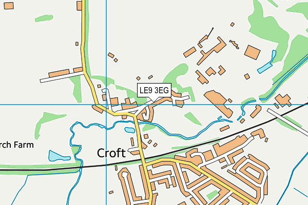 LE9 3EG map - OS VectorMap District (Ordnance Survey)