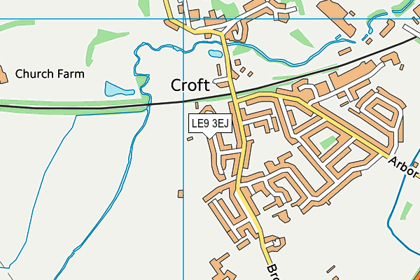 LE9 3EJ map - OS VectorMap District (Ordnance Survey)