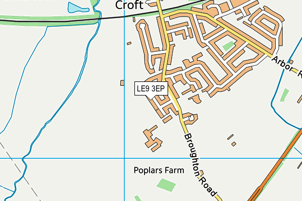 LE9 3EP map - OS VectorMap District (Ordnance Survey)