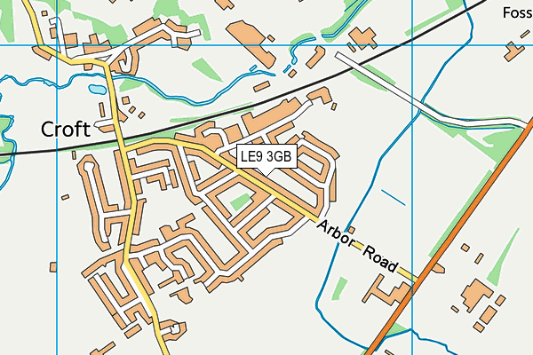 LE9 3GB map - OS VectorMap District (Ordnance Survey)