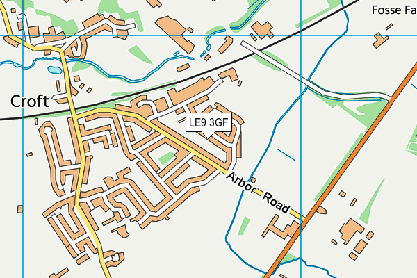 LE9 3GF map - OS VectorMap District (Ordnance Survey)