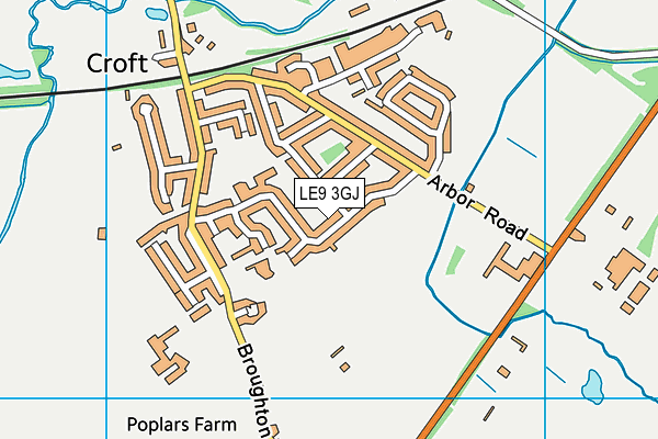 Croft Church of England Primary School map (LE9 3GJ) - OS VectorMap District (Ordnance Survey)