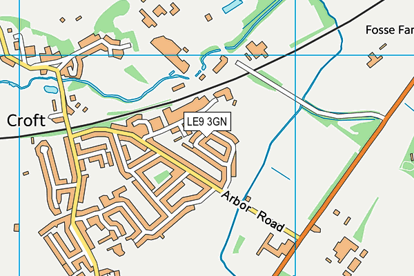 LE9 3GN map - OS VectorMap District (Ordnance Survey)