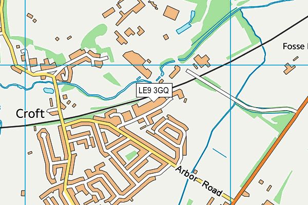 LE9 3GQ map - OS VectorMap District (Ordnance Survey)