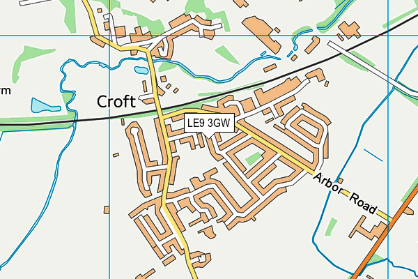 LE9 3GW map - OS VectorMap District (Ordnance Survey)