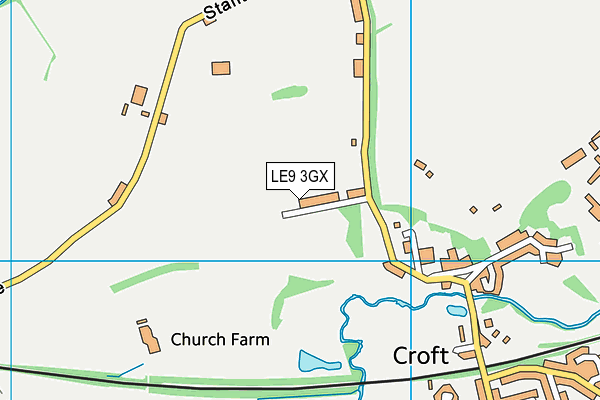 LE9 3GX map - OS VectorMap District (Ordnance Survey)