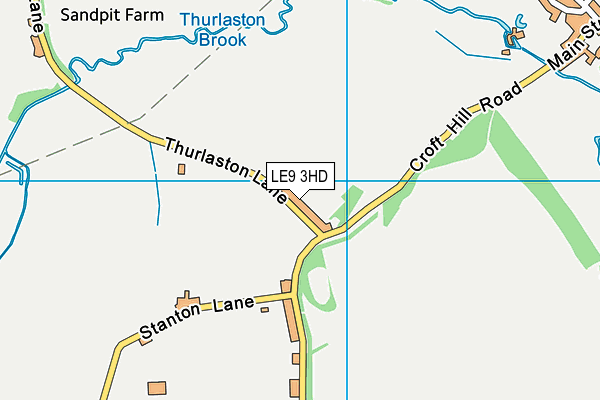 LE9 3HD map - OS VectorMap District (Ordnance Survey)