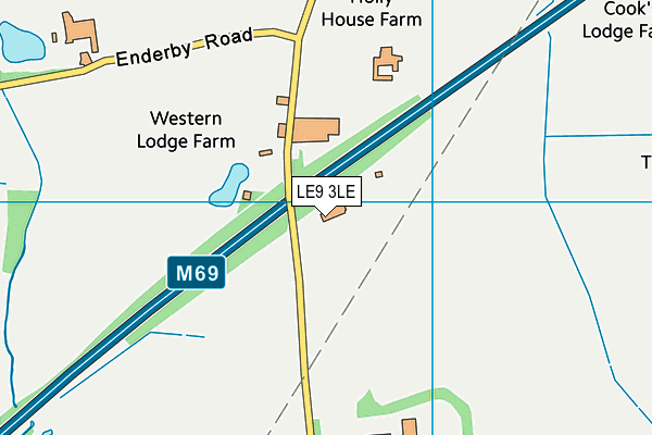 LE9 3LE map - OS VectorMap District (Ordnance Survey)