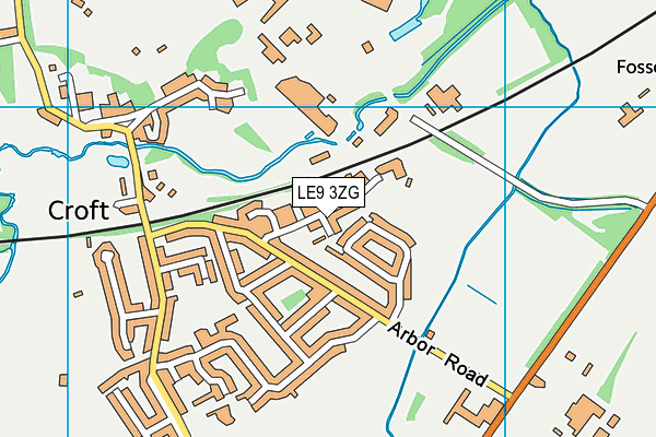 LE9 3ZG map - OS VectorMap District (Ordnance Survey)