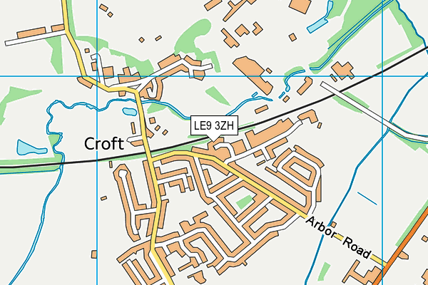 LE9 3ZH map - OS VectorMap District (Ordnance Survey)