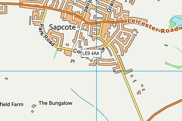 LE9 4AA map - OS VectorMap District (Ordnance Survey)