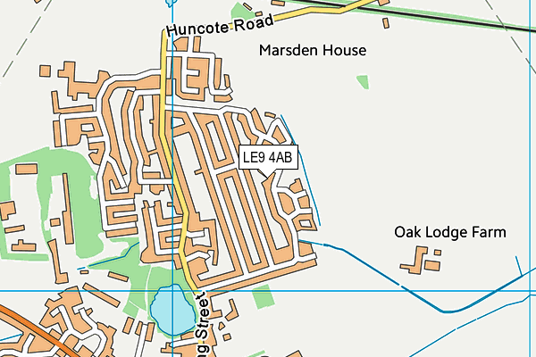 LE9 4AB map - OS VectorMap District (Ordnance Survey)