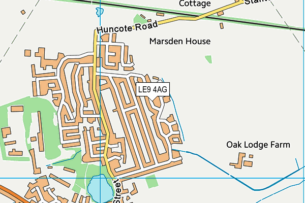 LE9 4AG map - OS VectorMap District (Ordnance Survey)