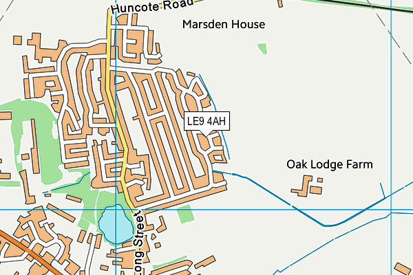 LE9 4AH map - OS VectorMap District (Ordnance Survey)