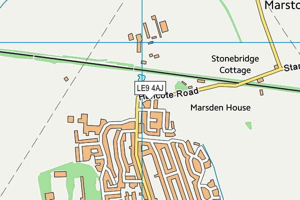 LE9 4AJ map - OS VectorMap District (Ordnance Survey)