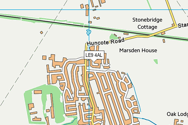 LE9 4AL map - OS VectorMap District (Ordnance Survey)