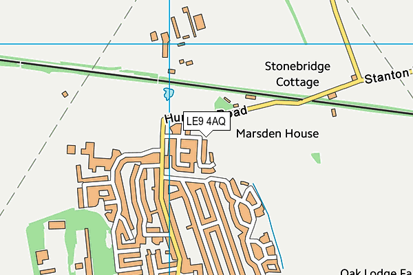 LE9 4AQ map - OS VectorMap District (Ordnance Survey)