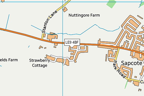 LE9 4BF map - OS VectorMap District (Ordnance Survey)