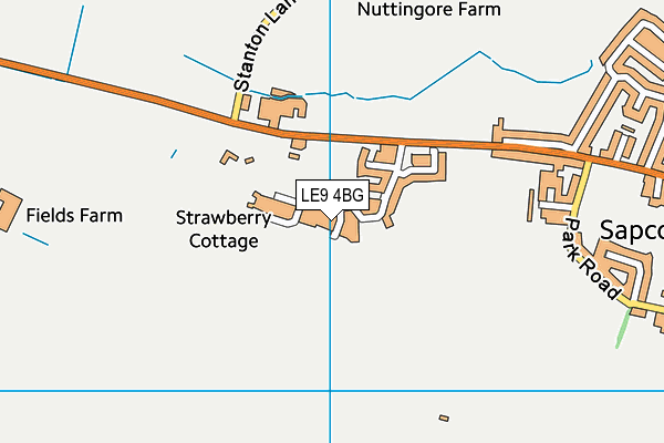 LE9 4BG map - OS VectorMap District (Ordnance Survey)