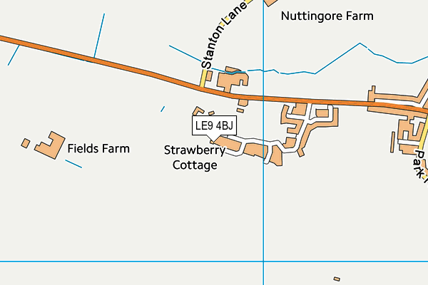 LE9 4BJ map - OS VectorMap District (Ordnance Survey)