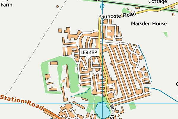 LE9 4BP map - OS VectorMap District (Ordnance Survey)