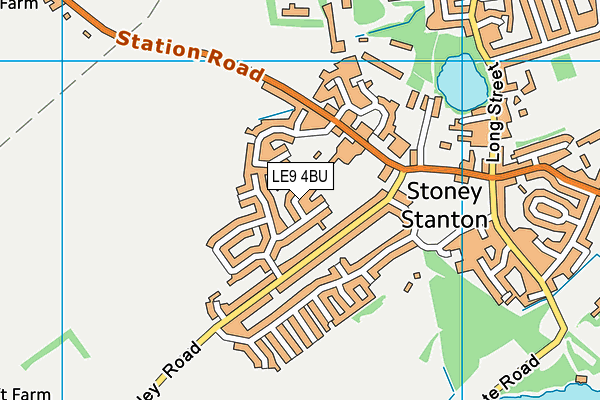 LE9 4BU map - OS VectorMap District (Ordnance Survey)