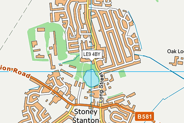 LE9 4BY map - OS VectorMap District (Ordnance Survey)