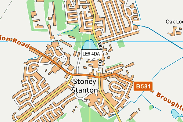 LE9 4DA map - OS VectorMap District (Ordnance Survey)